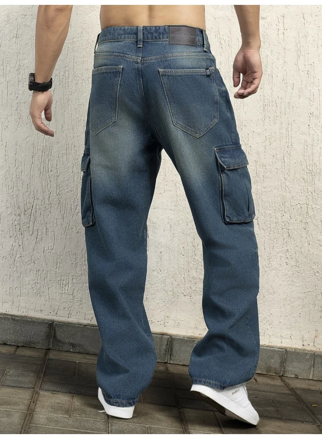 هوبرهولمي Men Indigo Jeans - Relaxed Fit for Effortless Style