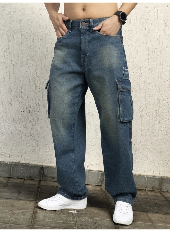 هوبرهولمي Men Indigo Jeans - Relaxed Fit for Effortless Style