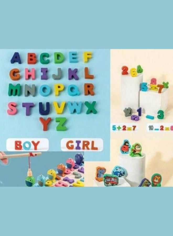 لغز لوح خشبي لتعليم الحروف والأرقام الموسيقية للأطفال - Image 3