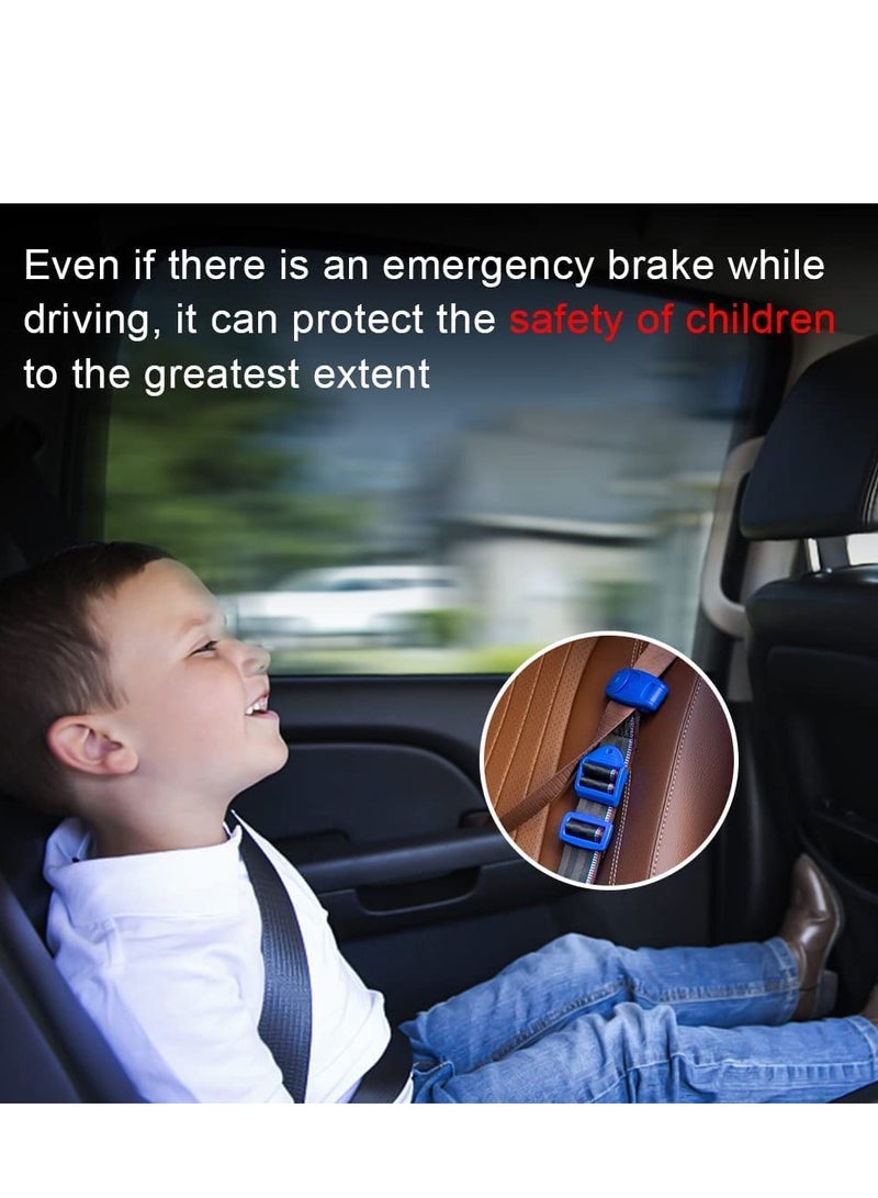 SYOSI Seat Belt Adjuster for Kids, Seat Belt Clips Adjuster, Car Shoulder Neck Safety Positioner (Blue) - Image 2