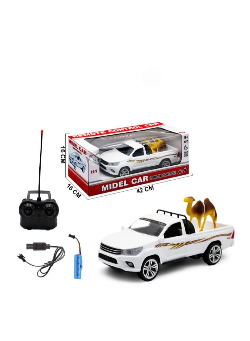 Remote Control Pickup Truck – Car with Camel Figures & Rechargeable Battery 
