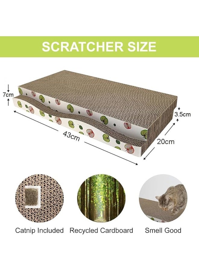 NeoStyle Cat Scratching Board, Indoor Cat Scratching Board with Catnip, Wear-resistant, Protect Furniture from Damage, Suitable for Cats(Wavy (2pcs)) - Image 2