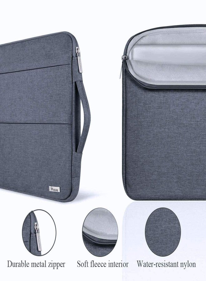 Voova 15.6 16 Inch Laptop Sleeve Case Compatible with MacBook Pro 16 M1/M2/M3/M4 Max 2019-2025, 15.6-16” Hp Lenovo Acer Asus, Waterproof Slim Computer Bag Cover with Handle, Dark Grey - Image 5