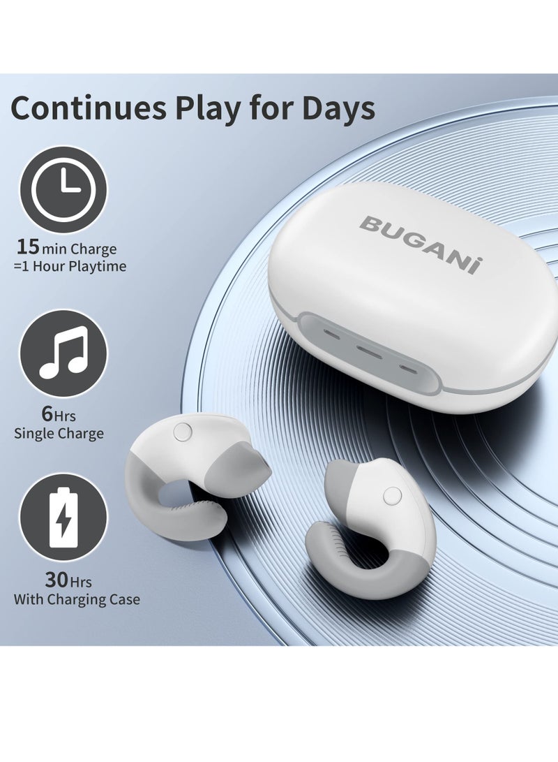 SYOSI Bluetooth Headphones, Open Ear Bluetooth 5.3 Headphones, Wireless Earbuds with Earhooks, ENC Noise-Cancellation, 30H Playtime, Built-in Mic, Waterproof Headphones for Sport Running - Image 5