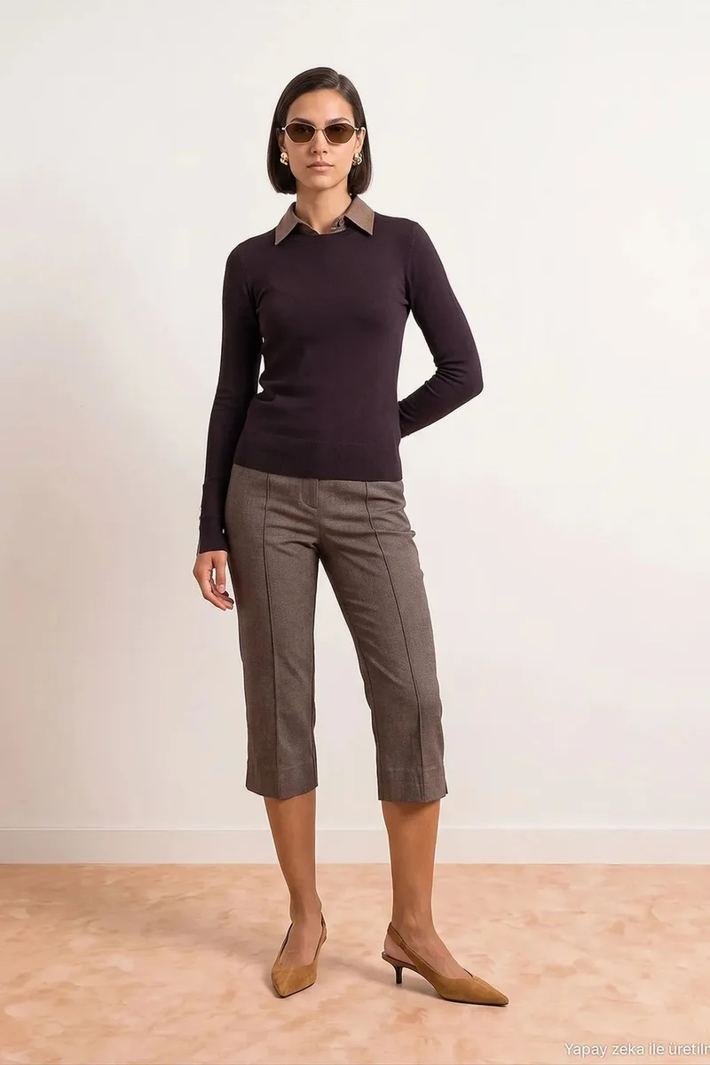 Dilvin Walnut Brown DILVIN Women's Cotton Pants for Women | Best Price UAE