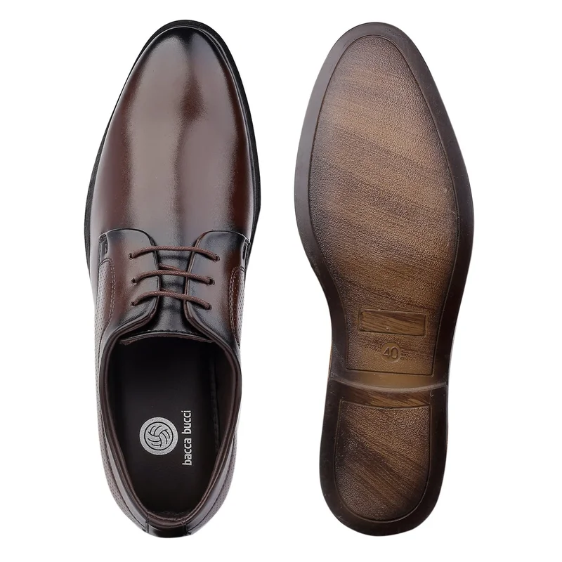 Bacca Bucci Maroon VANCOUVER Formal Shoes with Superior Comfort for Men | Best Price UAE