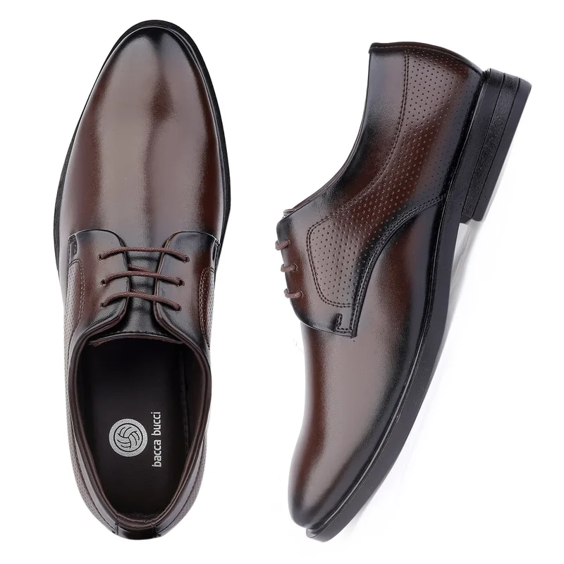 Bacca Bucci Maroon VANCOUVER Formal Shoes with Superior Comfort for Men | Best Price UAE