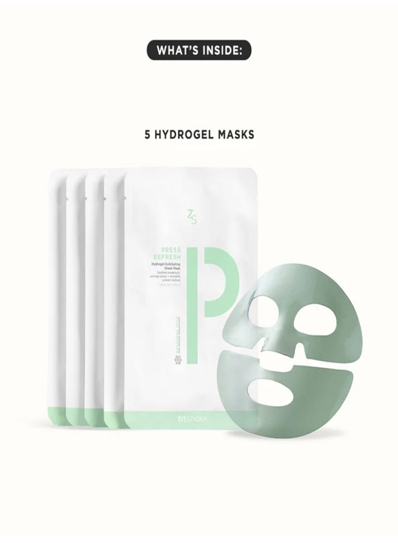 ZitSticka Press Refresh Exfoliating & Hydrating Sheet Mask – Soothe Acne-Prone Skin (1 Pack) - Image 3