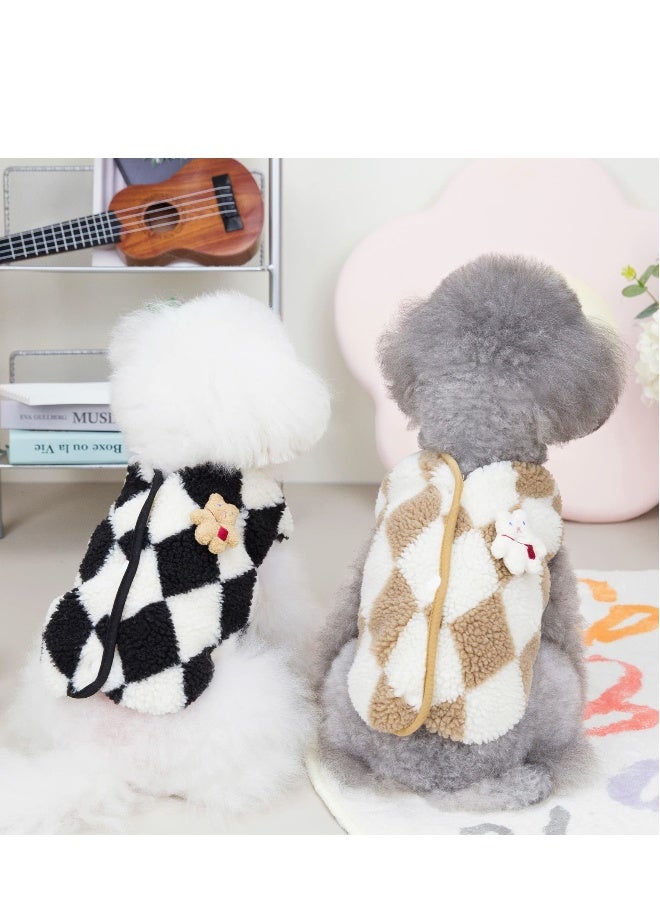 Cute Dog Coat For Winter,Super Soft Dog Winter Warm Coat, Pet Sweatshirt Jacket for Cold Wheather for Small Medium Dog Cat Clothes Apparel (Black,L )  - Image 5
