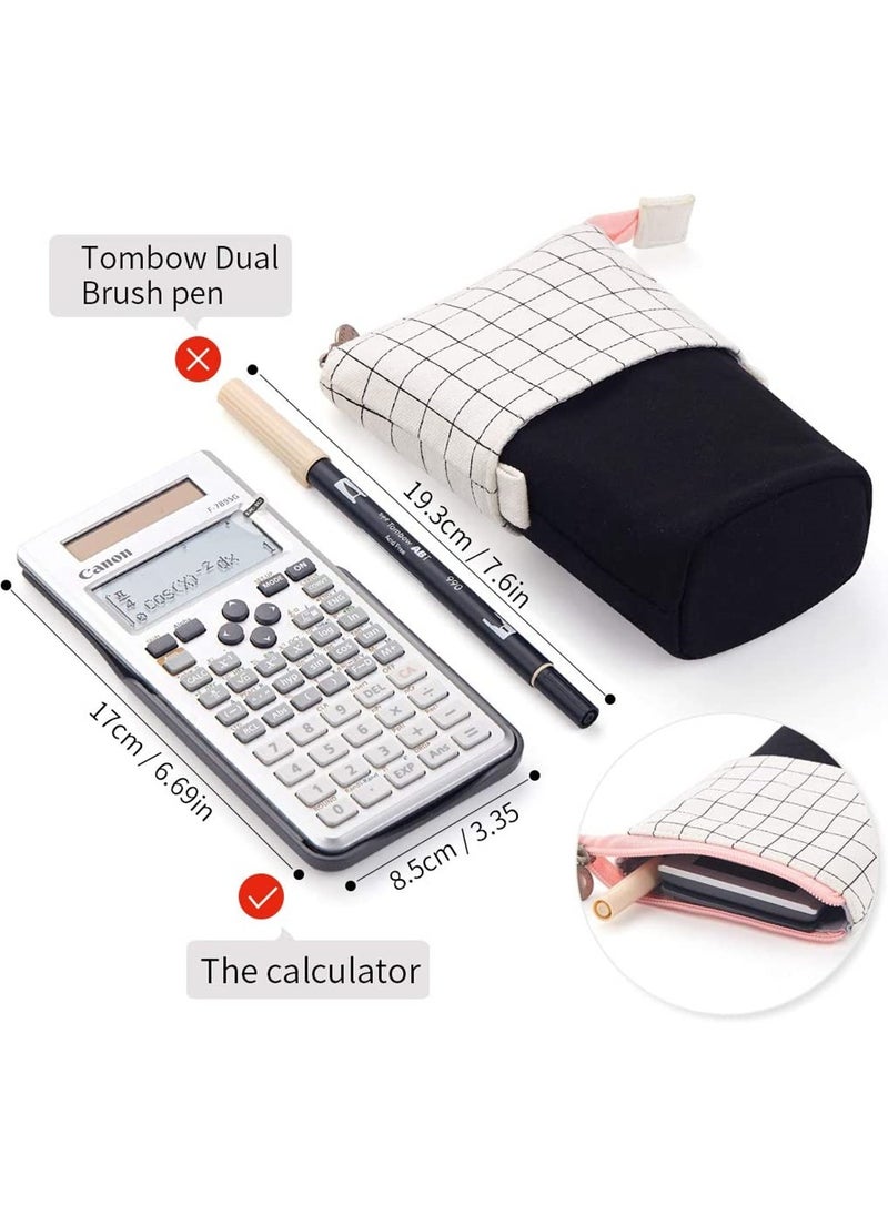 Generic Large Capacity Canvas Pencil Case - Versatile Organizer for School, Office & Art Supplies - Perfect Gift for Students, Teens & Adults - Stylish & Functional Pouch for Bullet Journals  - Image 3