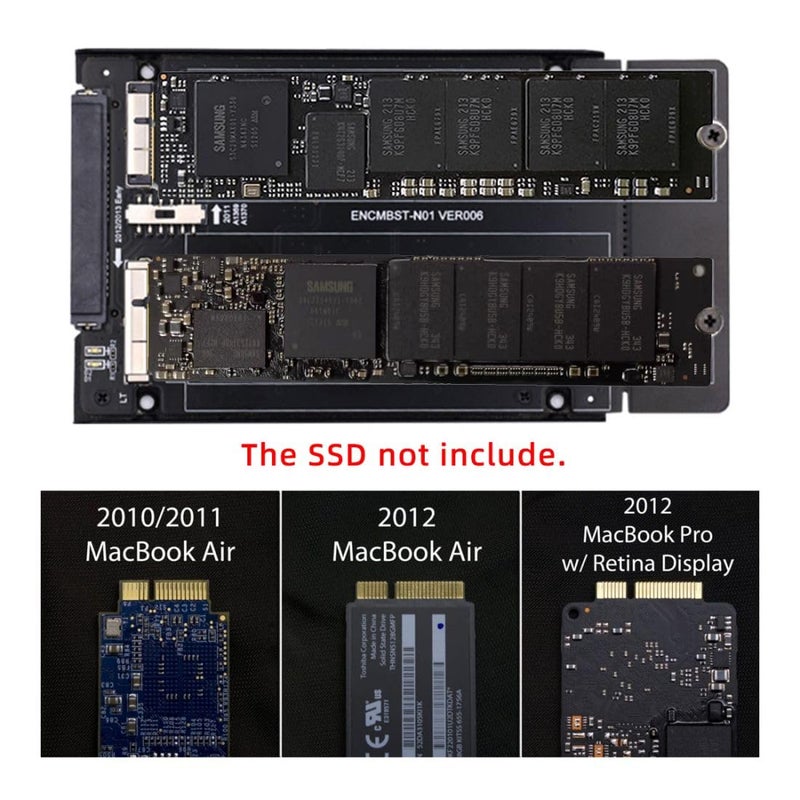Chenyang 12+6Pin ＆ 17+7Pin MAC SSD to 2.5" SATA 2 in 1 Combo Case Enclosure Adapter for 2010 2011 2012 Mac Air Pro Retina SSD - Image 4
