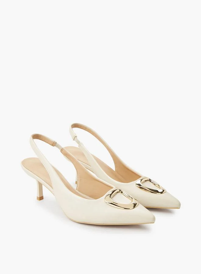 Celeste Women Kitten Heel Slingback Shoes