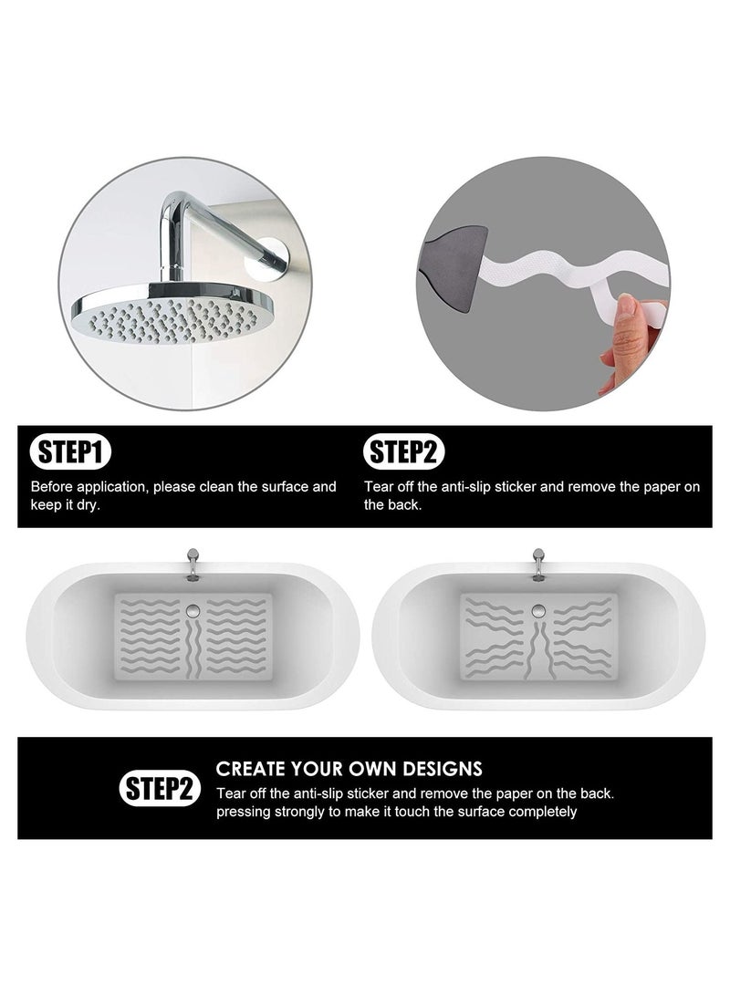 24 PCS Bathtub Non Slip Stickers Anti Slip Shower Stickers with Premium Scraper - Image 3
