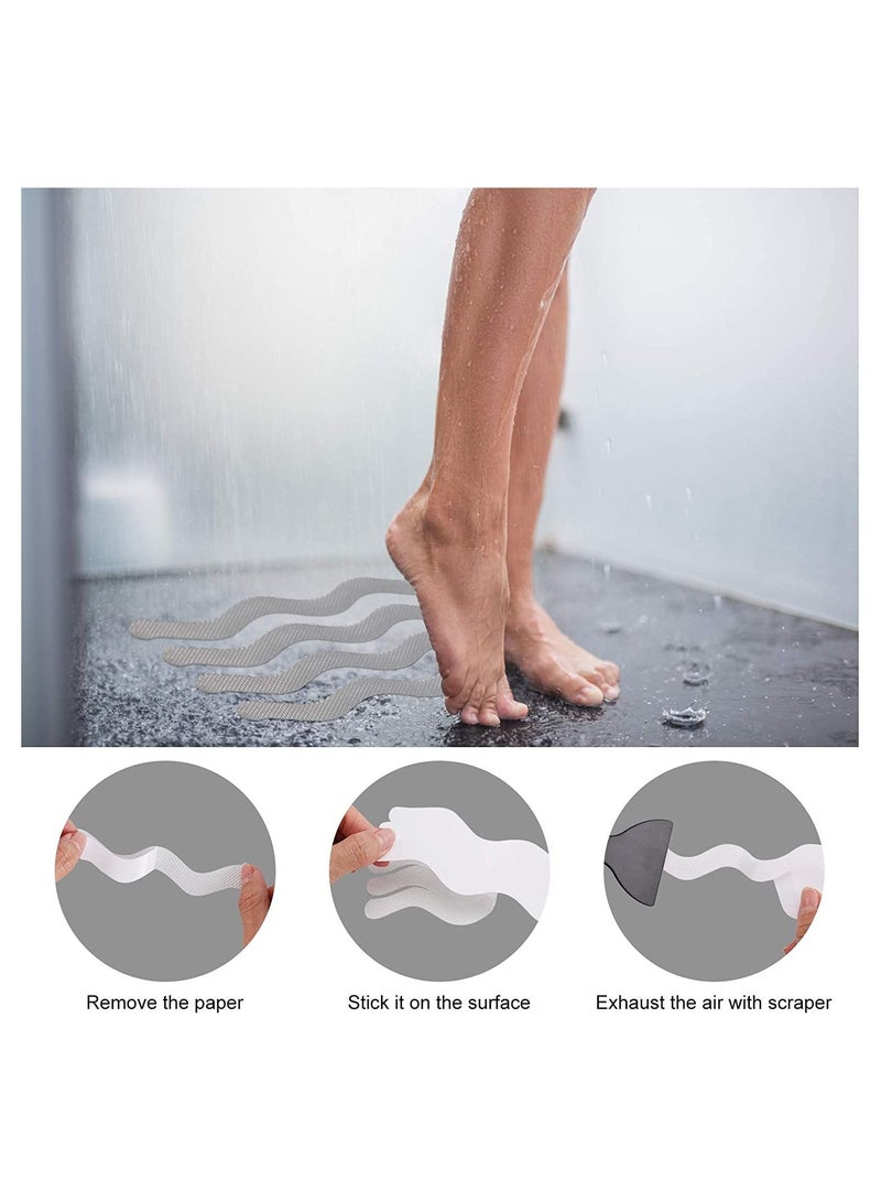 24 PCS Bathtub Non Slip Stickers Anti Slip Shower Stickers with Premium Scraper - Image 2
