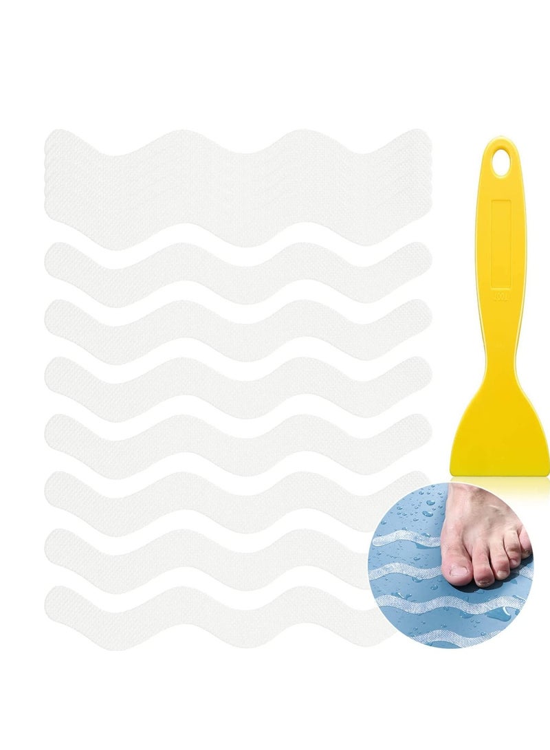 24 PCS Bathtub Non Slip Stickers Anti Slip Shower Stickers with Premium Scraper - Image 1