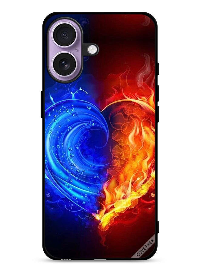 Covernex Apple iPhone 17 Protective Case Cover Fire And Water Heart Wallpaper - Image 1