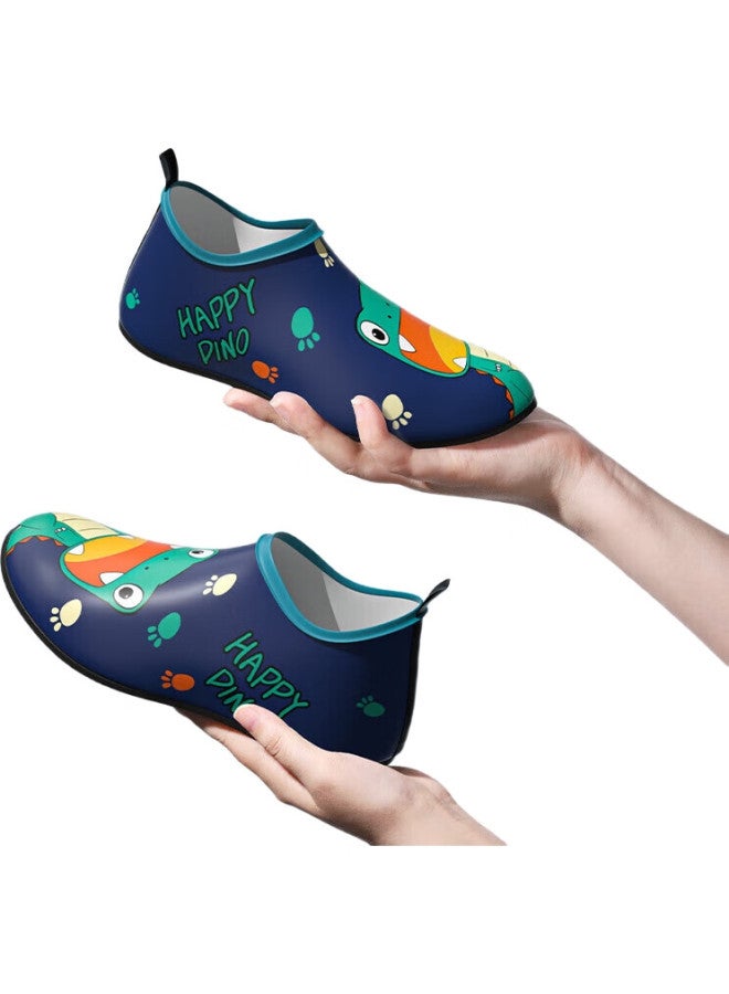 Watertime/Shuichuan Beach Shoes For Children, Boys And Girls, Diving, Beach Combing, Wading, Stream Tracing, Non-Slip, Cut-Resistant Shoes, Green Dinosaur - Image 1