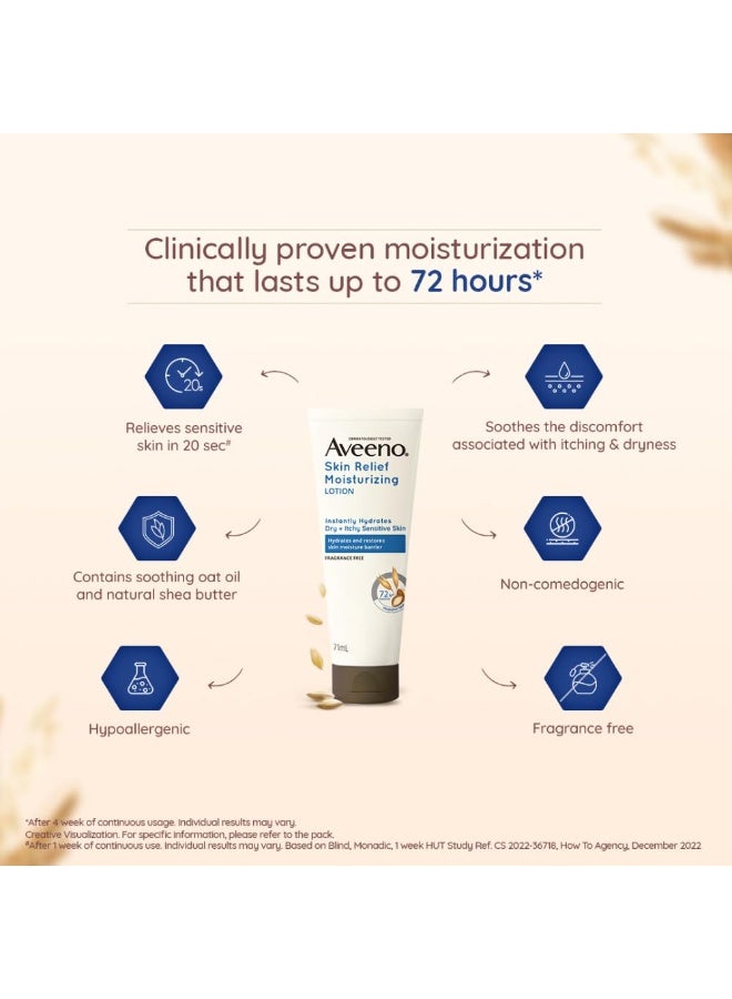 Aveeno Skin Relief Lotion For Sensitive Skin, White, 71 g - Image 5