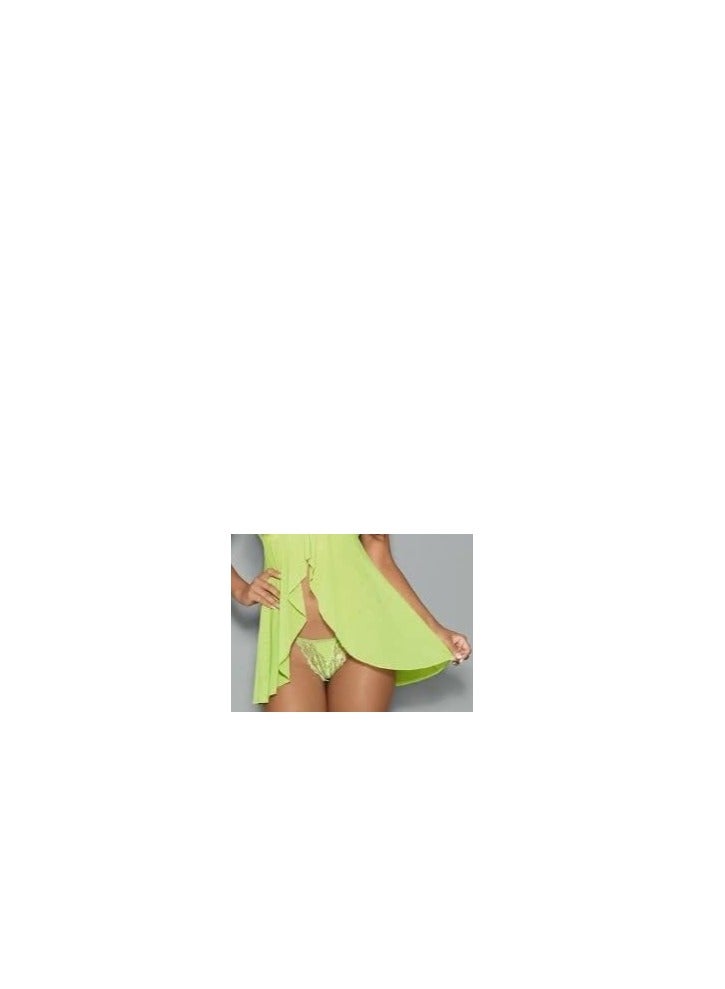 Short babydoll lingerie, green playsuits, elegant women’s nightgown from Four H, code 148 - Image 4