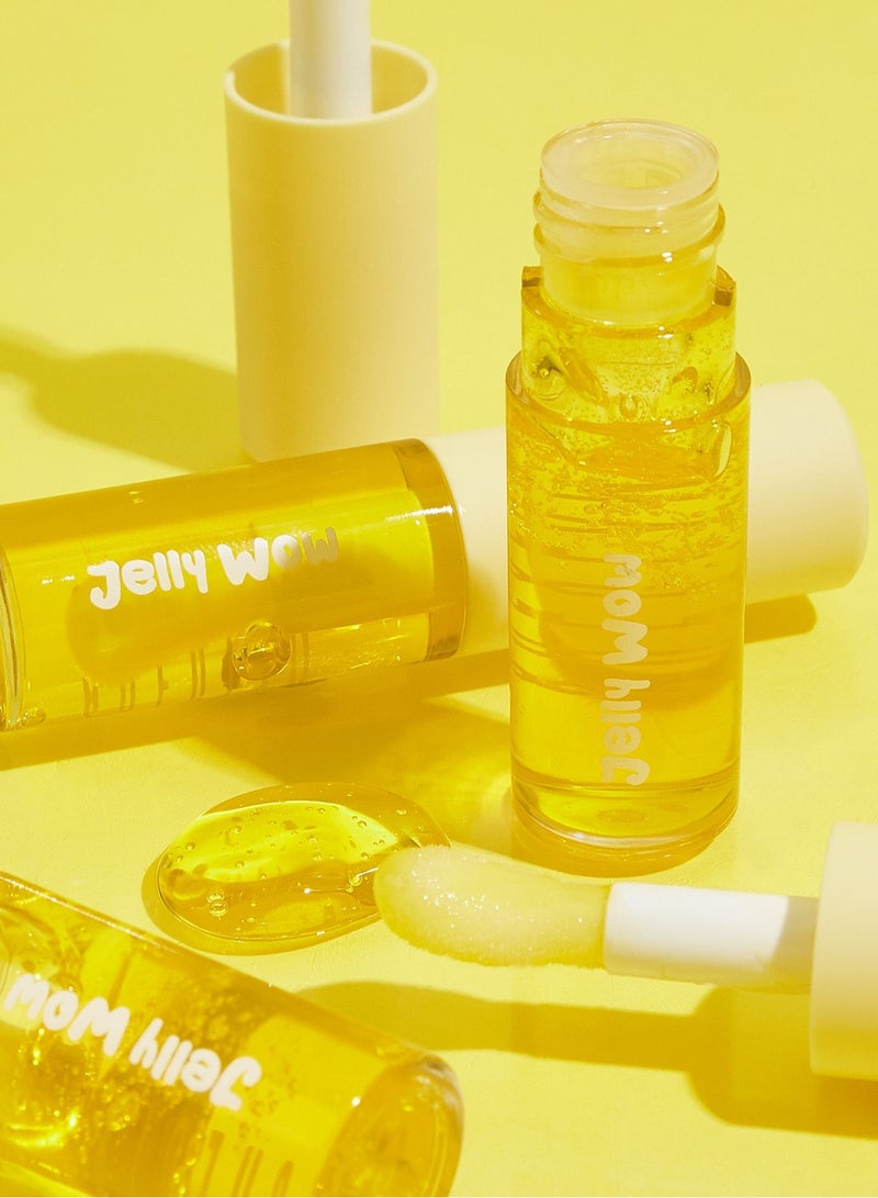 Lip Gloss Jelly Wow Hydrating Non-Sticky Lip Oil Moisturizing Plumping Lip Gloss Grapefruit Glow  - Image 3