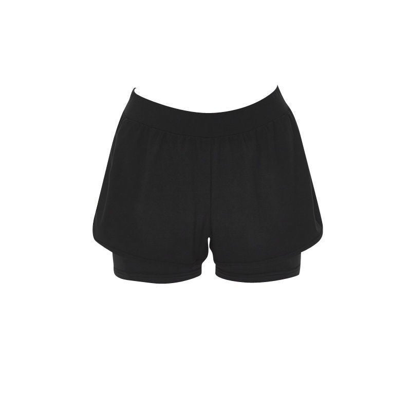 Generic 2023 Double Layer Swim Shorts for Women Black 