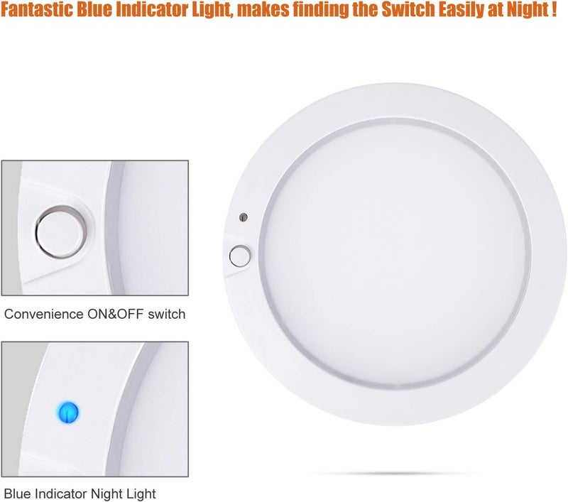 Facon 5-Inch LED RV Panel Light with On/Off Switch and Indicator - Warm White - Image 5