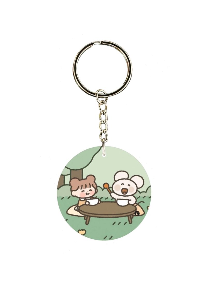 RKN Cartoon Printed Single Sided Keychain