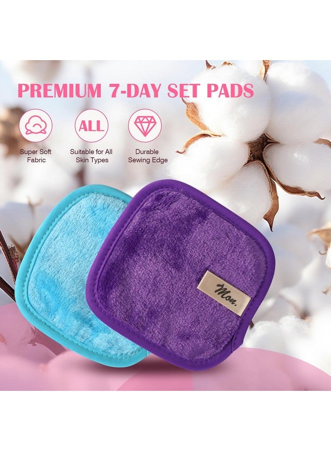 Orighty Makeup Remover Cloths 7-Day Set, Premium & Reusable Makeup Remover Pads, Erase Make-up With Just Water, Make-up Set For Eyes, Lips, Foundation and more, Ideal Choice For Women (Rainbow) - Image 2
