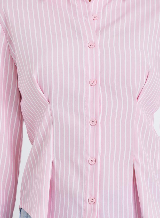 ستايلي قميص مخطط بأكمام طويلة - Image 2