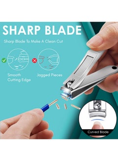 Beaute Secrets Professional Nail Cutter Set For Men, Includes Cuticle Cutter, Finger & Toe Clipper Set Designed For Thick Nails, Comfortable Non-Slip Handle, Reduces Spread Of Nail Fungus With Curved Edges & Built-In File  - Image 5