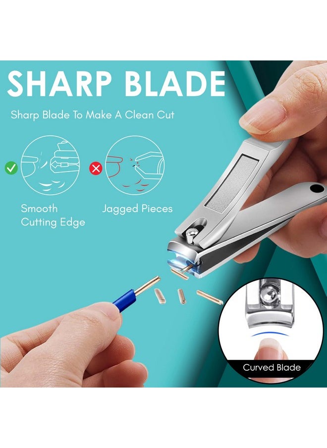 Beaute Secrets - Professional Nail Cutter Set For Men, Includes Cuticle Cutter, Finger & Toe Clipper Set Designed For Thick Nails, Comfortable Non-Slip Handle, Reduces Spread Of Nail Fungus With Curved Edges & Built-In File - Image 1