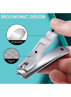 Beaute Secrets Professional Nail Cutter Set For Men, Includes Cuticle Cutter, Finger & Toe Clipper Set Designed For Thick Nails, Comfortable Non-Slip Handle, Reduces Spread Of Nail Fungus With Curved Edges & Built-In File  - Image 4