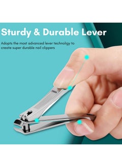 Beaute Secrets Professional Nail Cutter Set For Men, Includes Cuticle Cutter, Finger & Toe Clipper Set Designed For Thick Nails, Comfortable Non-Slip Handle, Reduces Spread Of Nail Fungus With Curved Edges & Built-In File  - Image 3