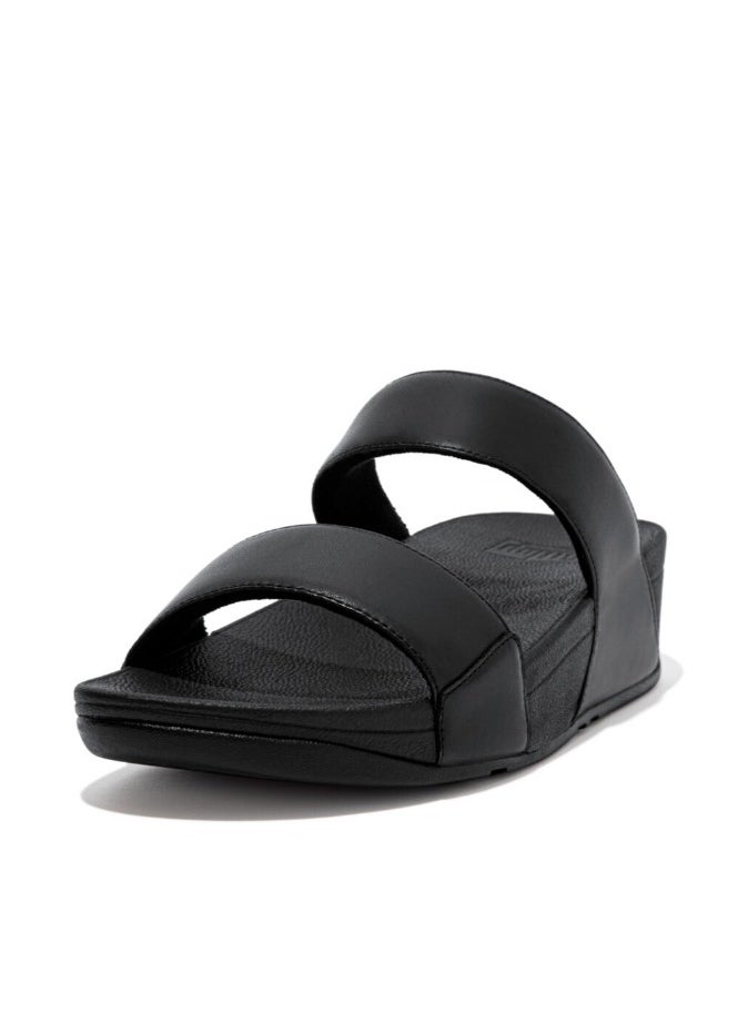 FitFlop 049-582 Fitflop Ladies Sandals Lulu Leather Slides ED4-090 Black  - Image 1