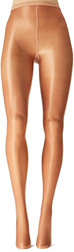 Danskin Women's Shimmery Footed Tights, Toast, B - Image 3