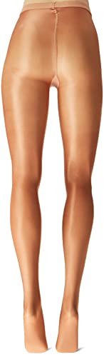 Danskin Women's Shimmery Footed Tights, Toast, B - Image 4