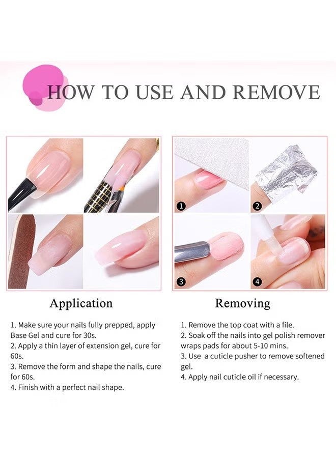 XEIJAYI Nail Poly Gel - UV/LED Camouflage Builder Gel for Nail Extension/Strengthening , Nail Sculpting Gel, Non-Sticky Hand Solid Builder Gel, Upgrade Hard Nail Extension Gel, 3D Sculpting Gel For Nail Art Design Salon Nail Art (#Tiny Fawn) - Image 5