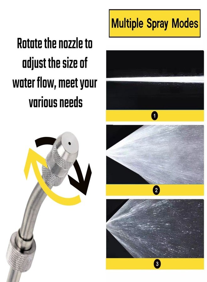 Riomhorry 29'' Sprayer Wand Replacement, 3/8" Brass Barb Universal Stainless Sprayer Wand with Shut off Valve, Adjustable Watering Wand with 2 Hose Clamps & 1 Teflon Tape - Image 5