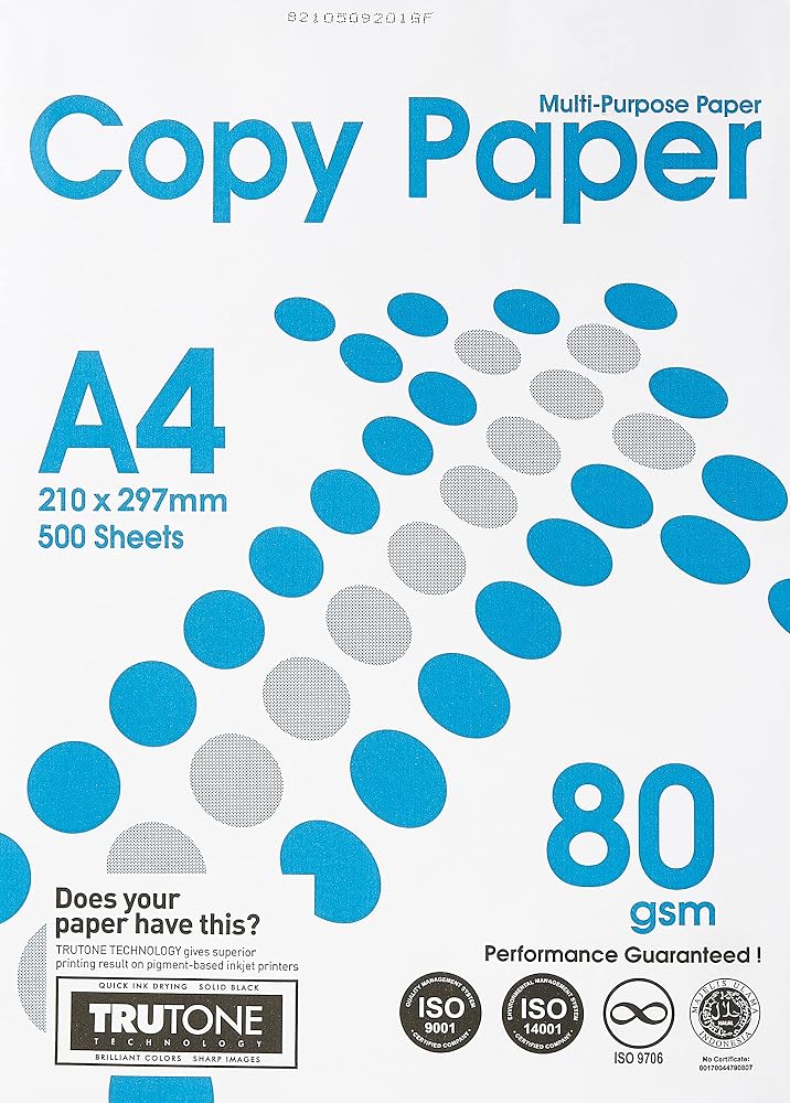 Copy Paper Printer Paper, Size A4 80Gsm 500 Sheet - Image 1