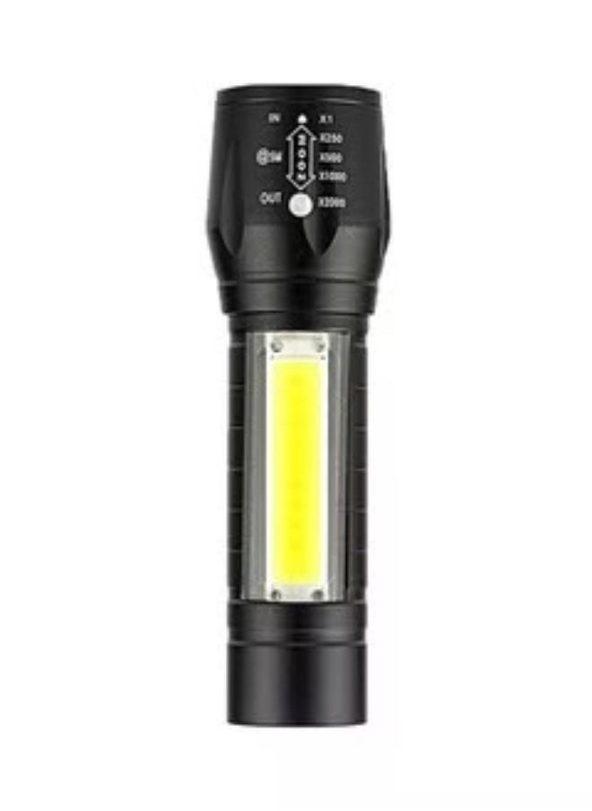 Generic - Multi-Functional USB Rechargeable COB LED Flashlight Torch 0.05kg - Image 1