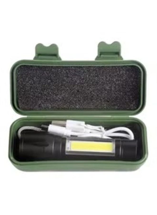 Generic - Multi-Functional USB Rechargeable COB LED Flashlight Torch 0.05kg - Image 1