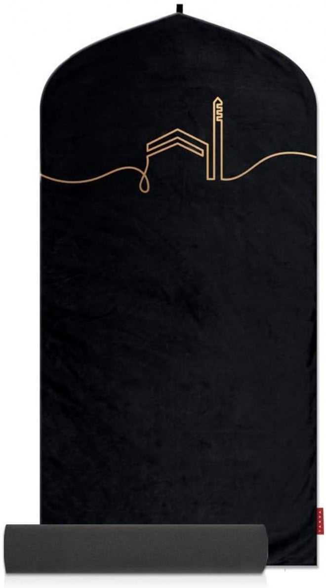 TAKVA EasiClean™ Indoor Prayer Mat | Kaaba Collection, Padded Memory Foam Prayer Rug, Muslim, Islamic Prayer Rugs - Image 1
