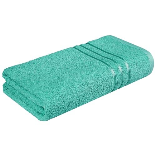 MYTRIDENT Bath Towel | Comfort Living | Quick Drying | Travel Friendly | for Men/Women | 1 Piece Large Size | 100% Cotton 400 GSM | 70 x 140 cms - Sea Green - Image 1