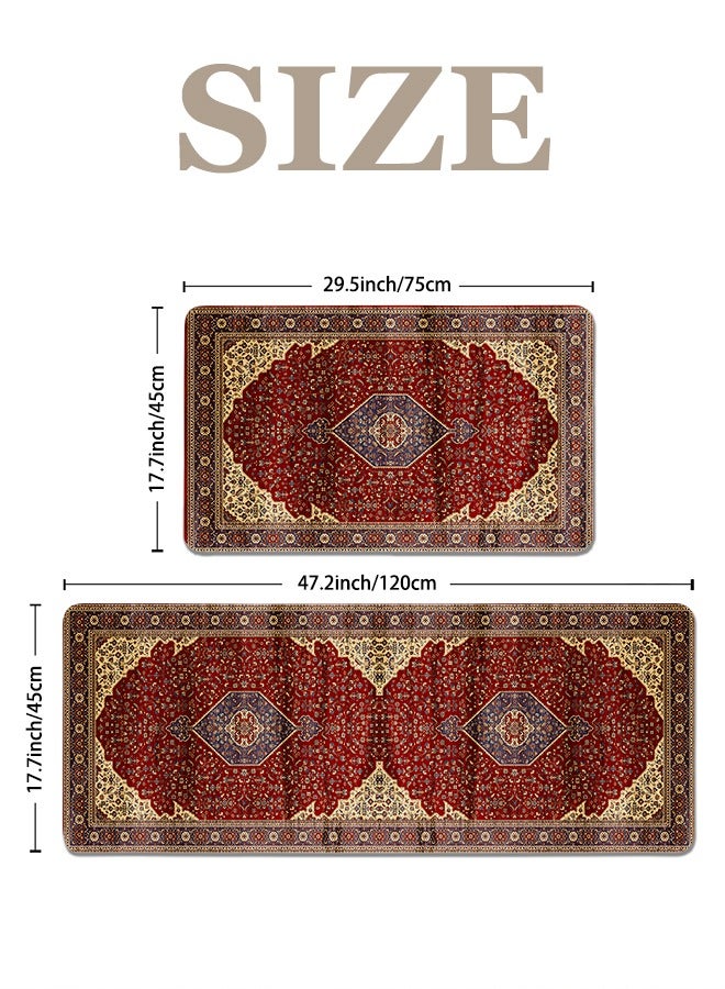 2 PCS Kitchen Floor Mats Rugs Set, Cushion Floor Carpet, Waterproof, Oil Resistant and Anti-Fatigue PU Standing Mat for Kitchen, Floor, Office, Sink, Laundry 45*75CM+45*120CM - Image 5