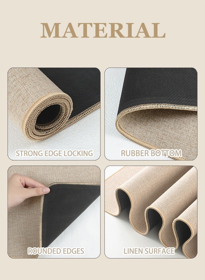 2 PCS Kitchen Floor Mats Rugs Set, Cushion Floor Carpet, Waterproof, Oil Resistant and Anti-Fatigue PU Standing Mat for Kitchen, Floor, Office, Sink, Laundry 45*75CM+45*120CM - Image 3