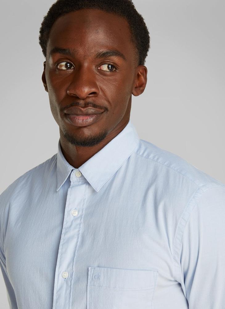 CALVIN KLEIN Regular Fit Chambray Long Sleeve Shirt  - Image 3