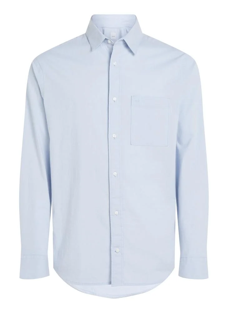 CALVIN KLEIN Regular Fit Chambray Long Sleeve Shirt