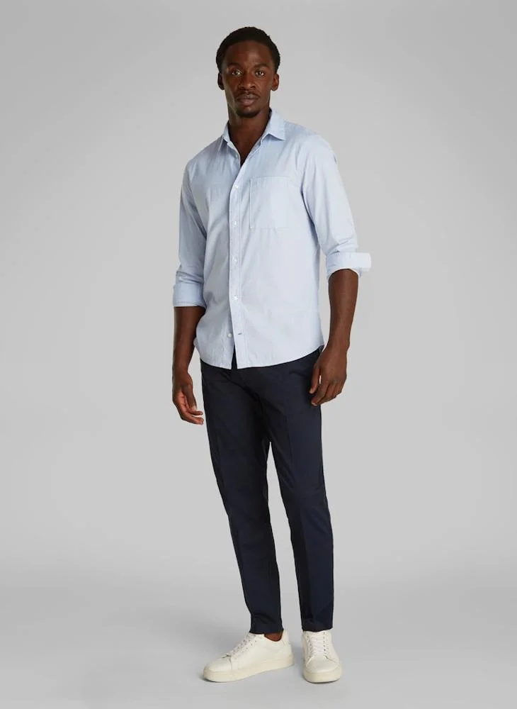 CALVIN KLEIN Regular Fit Chambray Long Sleeve Shirt