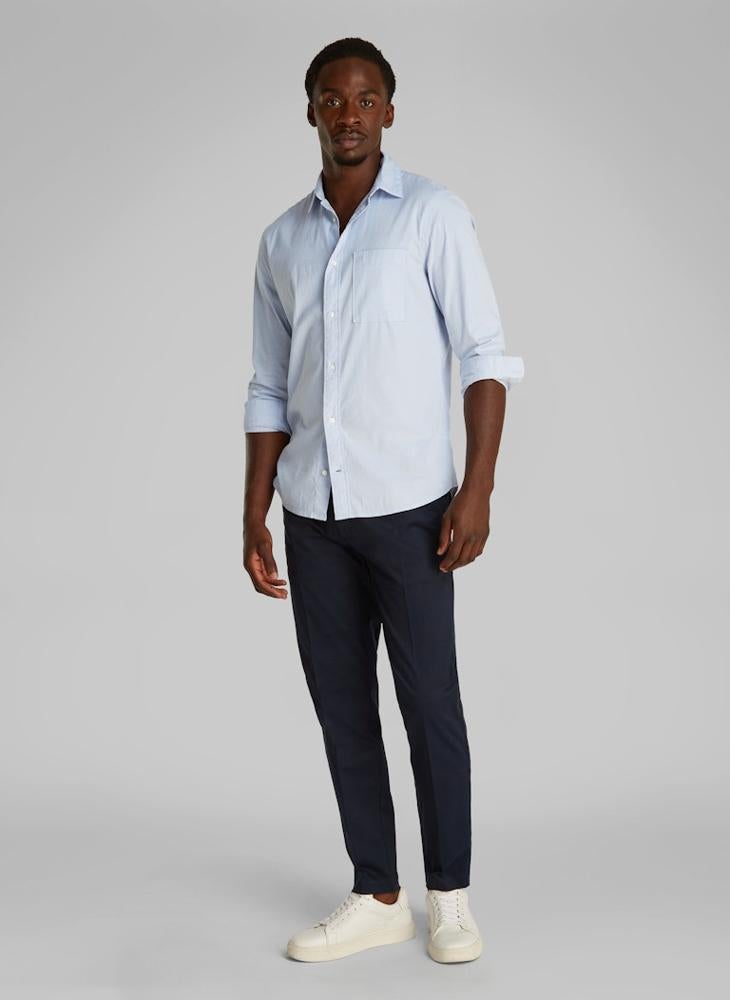 CALVIN KLEIN Regular Fit Chambray Long Sleeve Shirt  - Image 4