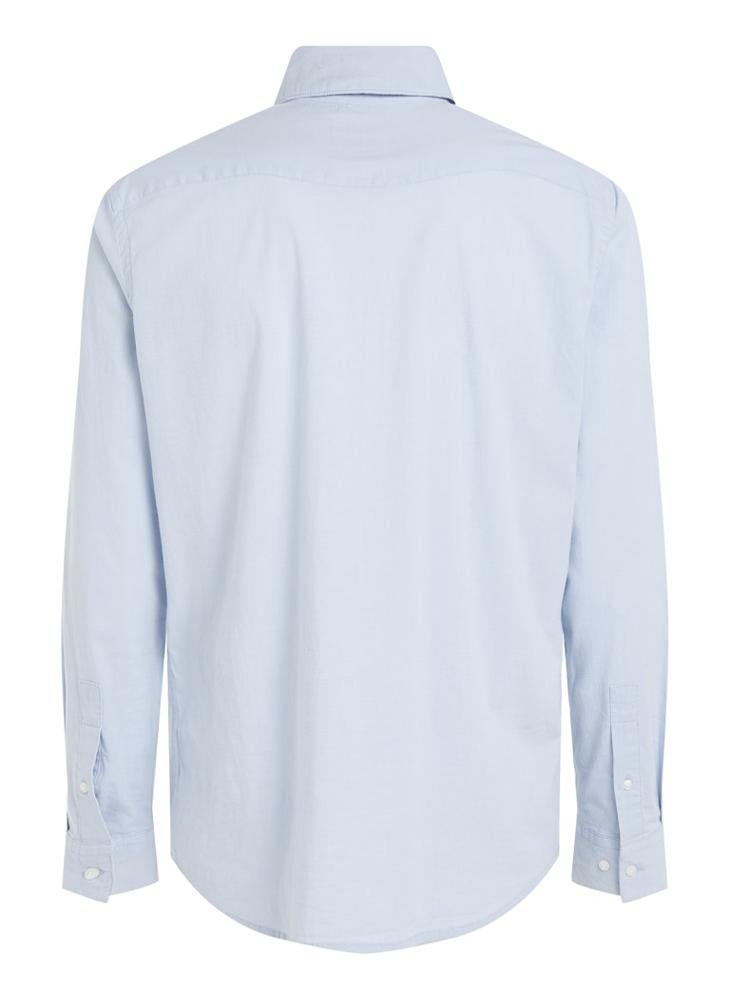 CALVIN KLEIN - Regular Fit Chambray Long Sleeve Shirt - Image 1